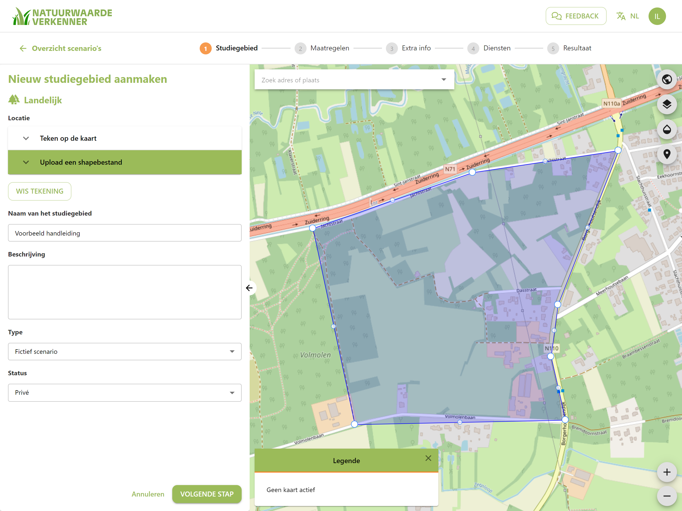 Ingetekend scenario